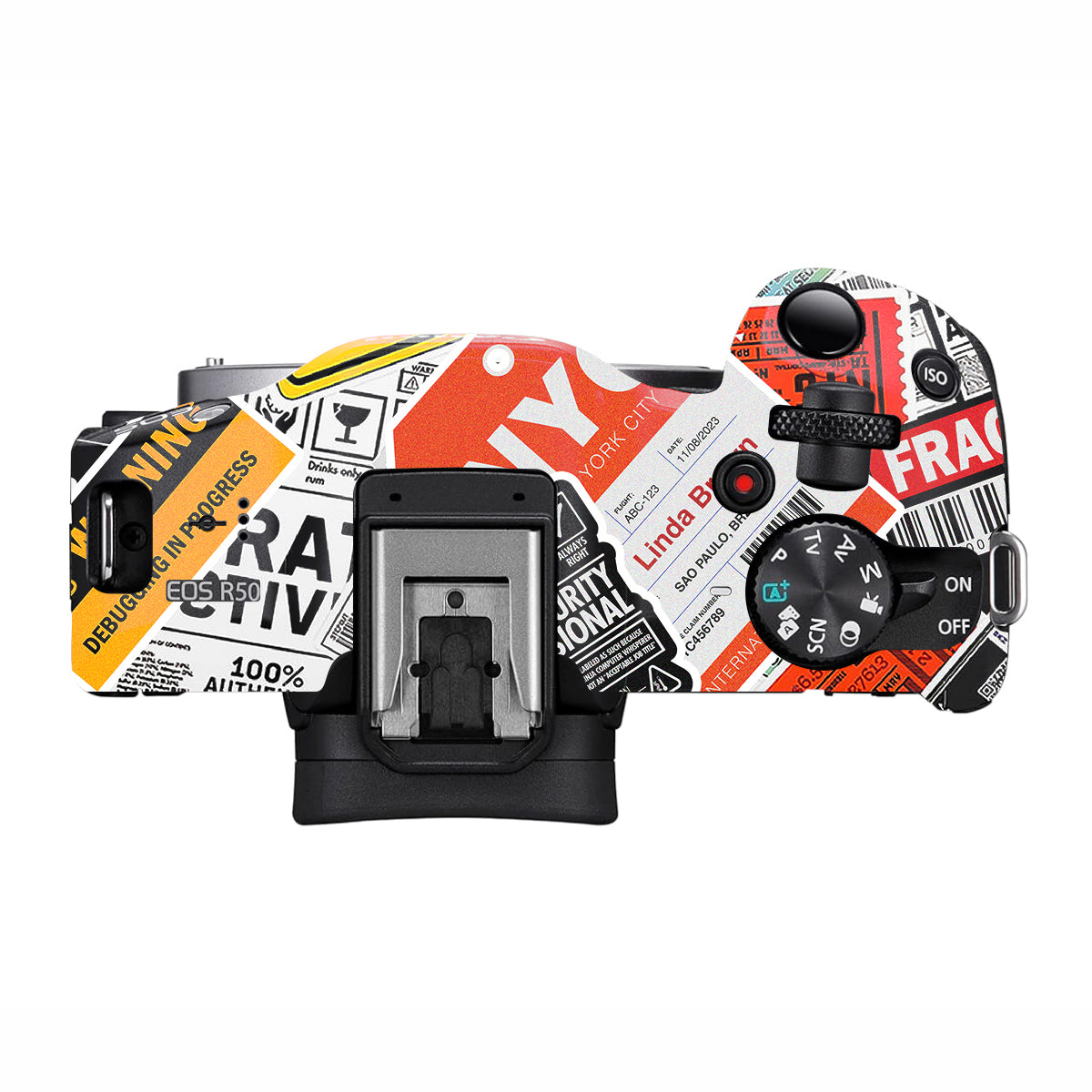 Tech Aesthetic Sticker Collage Canon EOS R50 Camera Skin