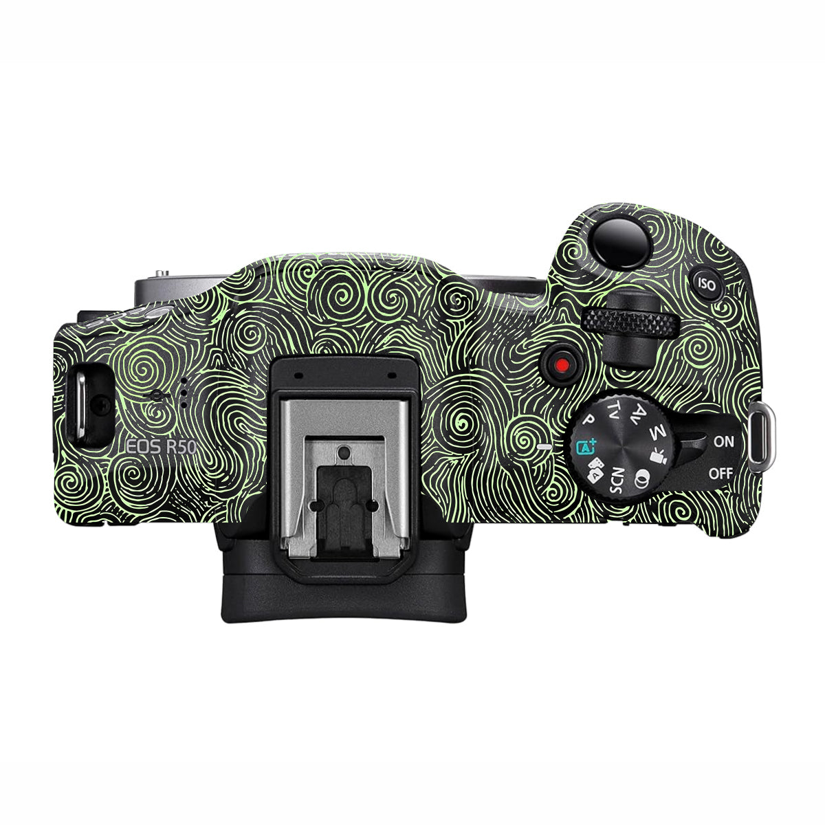 Green Spirals Canon EOS R50 Camera Skin