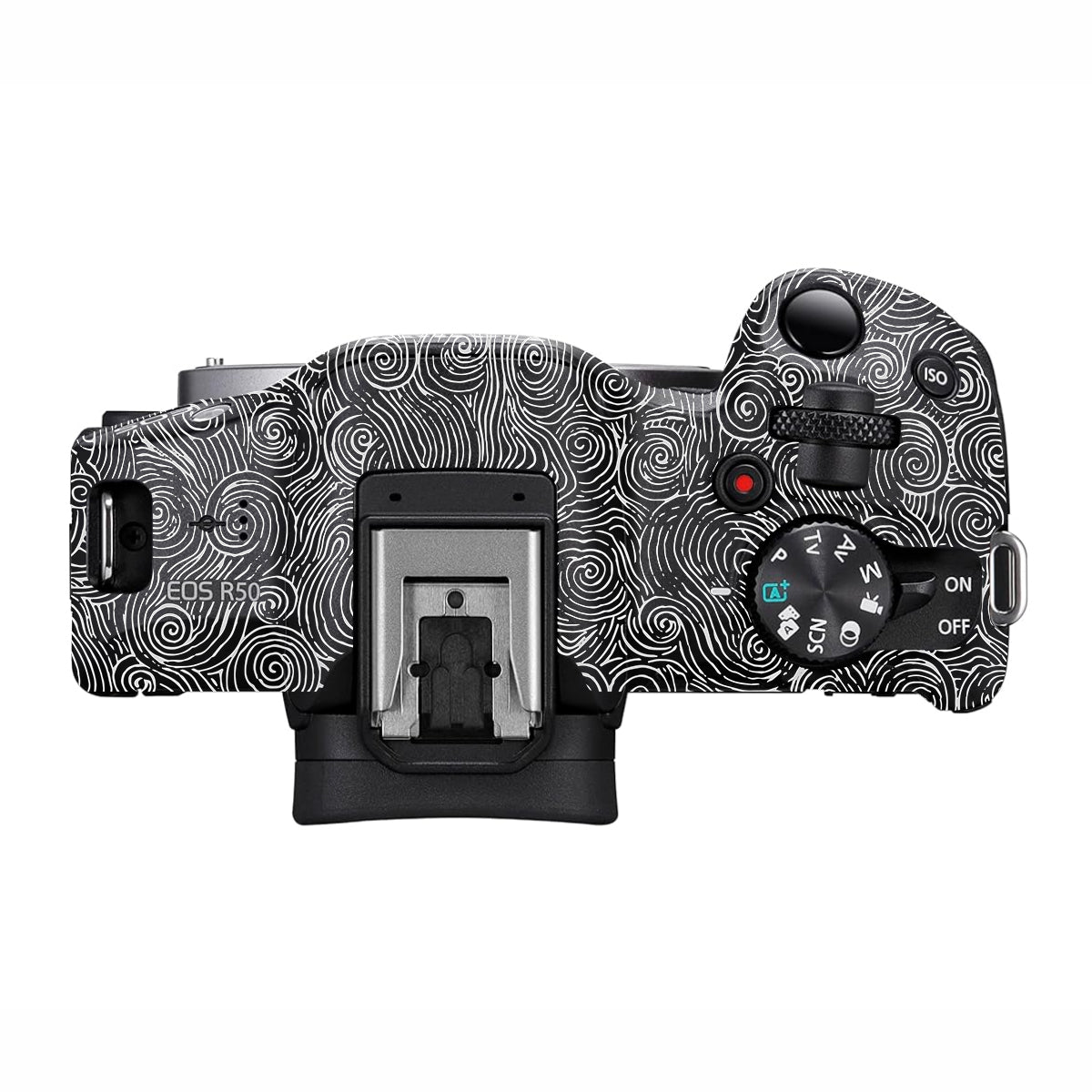 White Spirals Canon EOS R50 Camera Skin