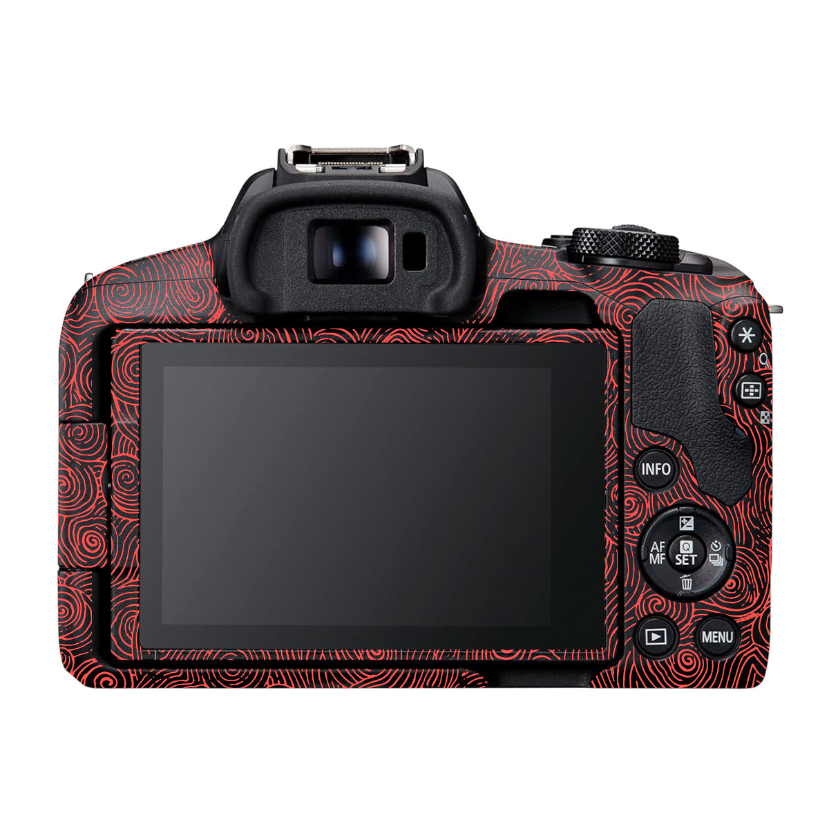 Red Spirals Canon EOS R50 Camera Skin