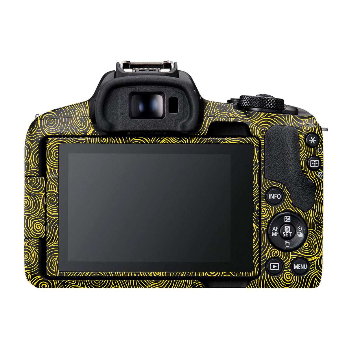 Yellow Spirals Canon EOS R50 Camera Skin