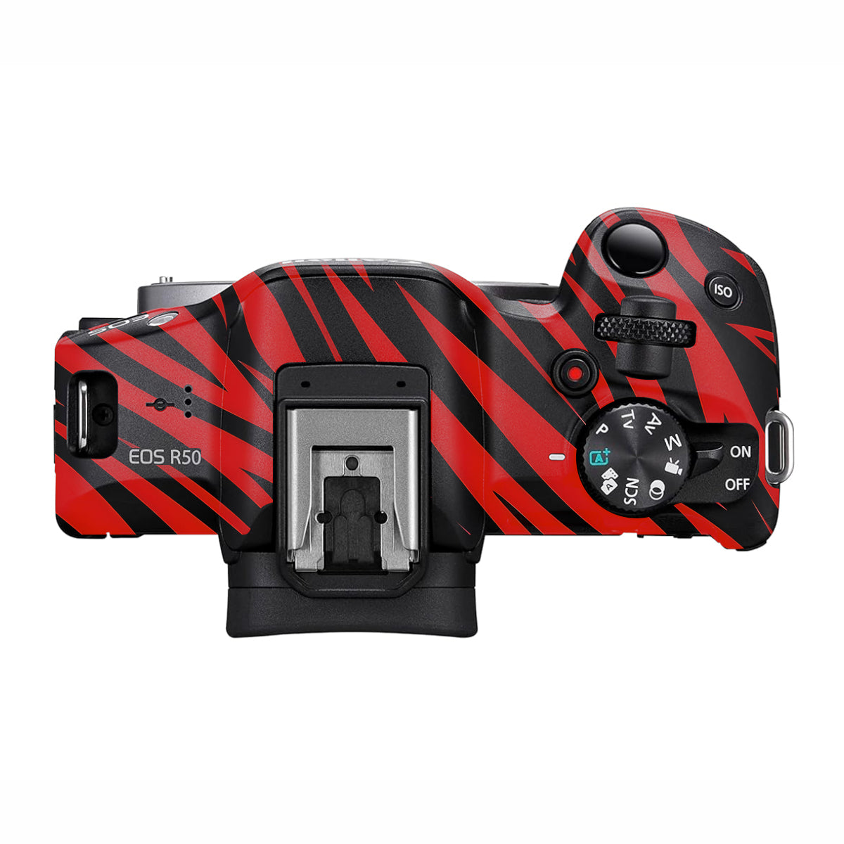 Red and Black Stripes Canon EOS R50 Camera Skin