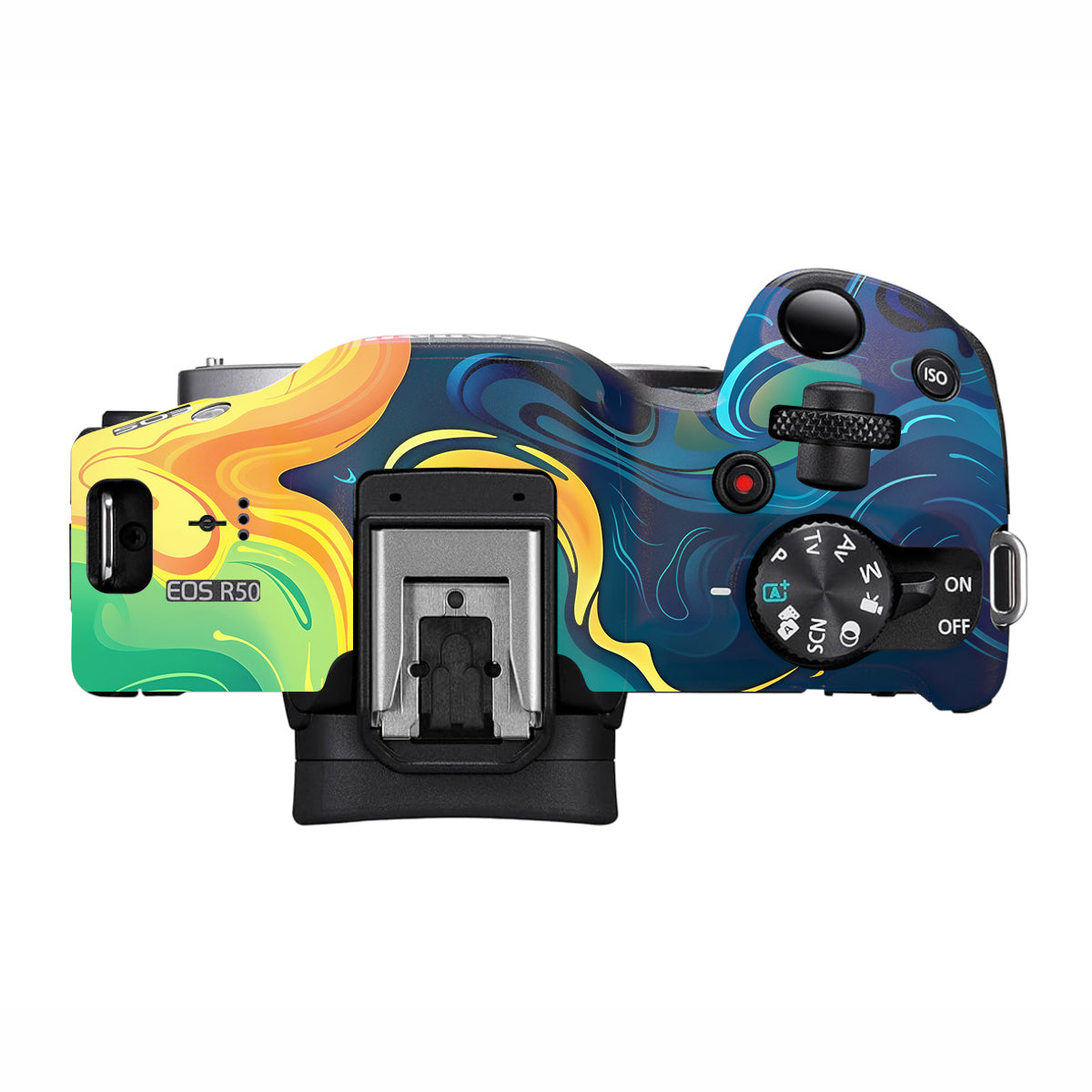 Rainbow Liquid Fusion Canon EOS R50 Camera Skin