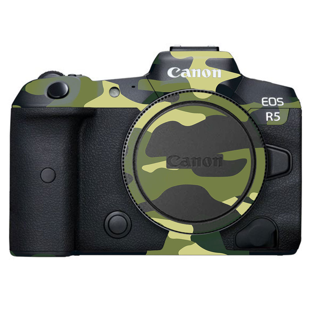 Forest Green Camo Canon EOS R5 Camera Skins