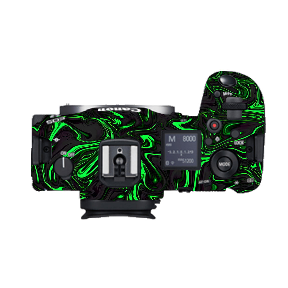 Green Liquid Pattern Canon EOS R5 Camera Skins