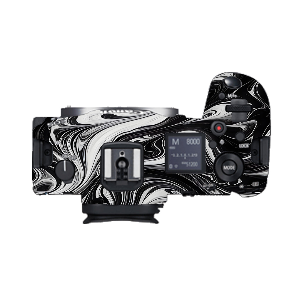 Black and White Marble Canon EOS R5 Camera Skins