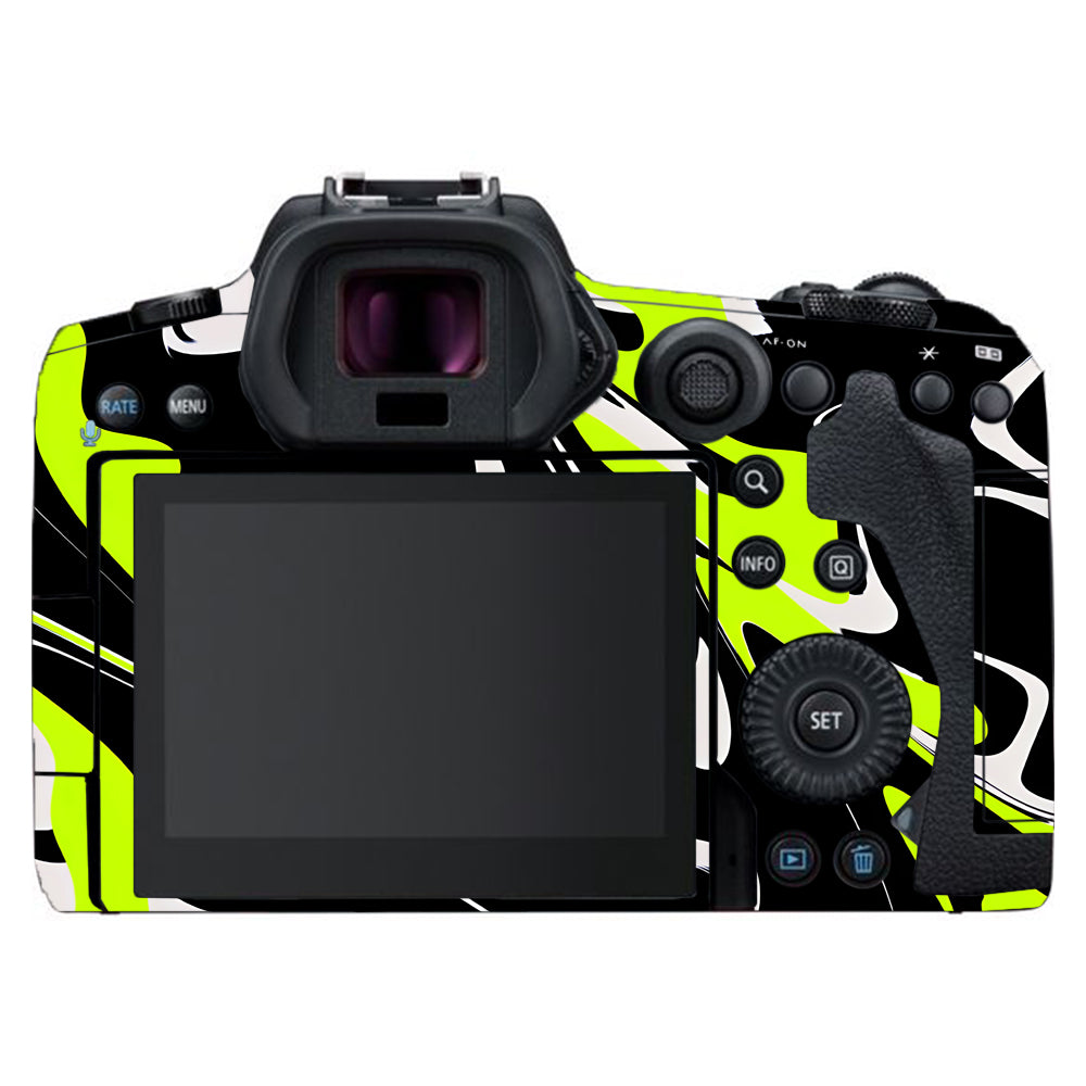 Neon Green and Black Pattern Canon EOS R5 Camera Skins