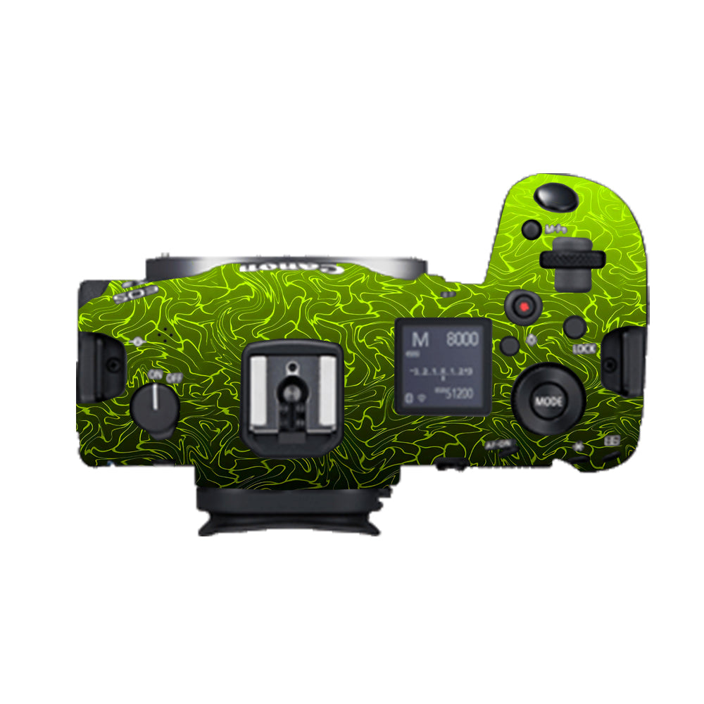 Lime Yellow to Black Gradient Canon EOS R5 Camera Skins