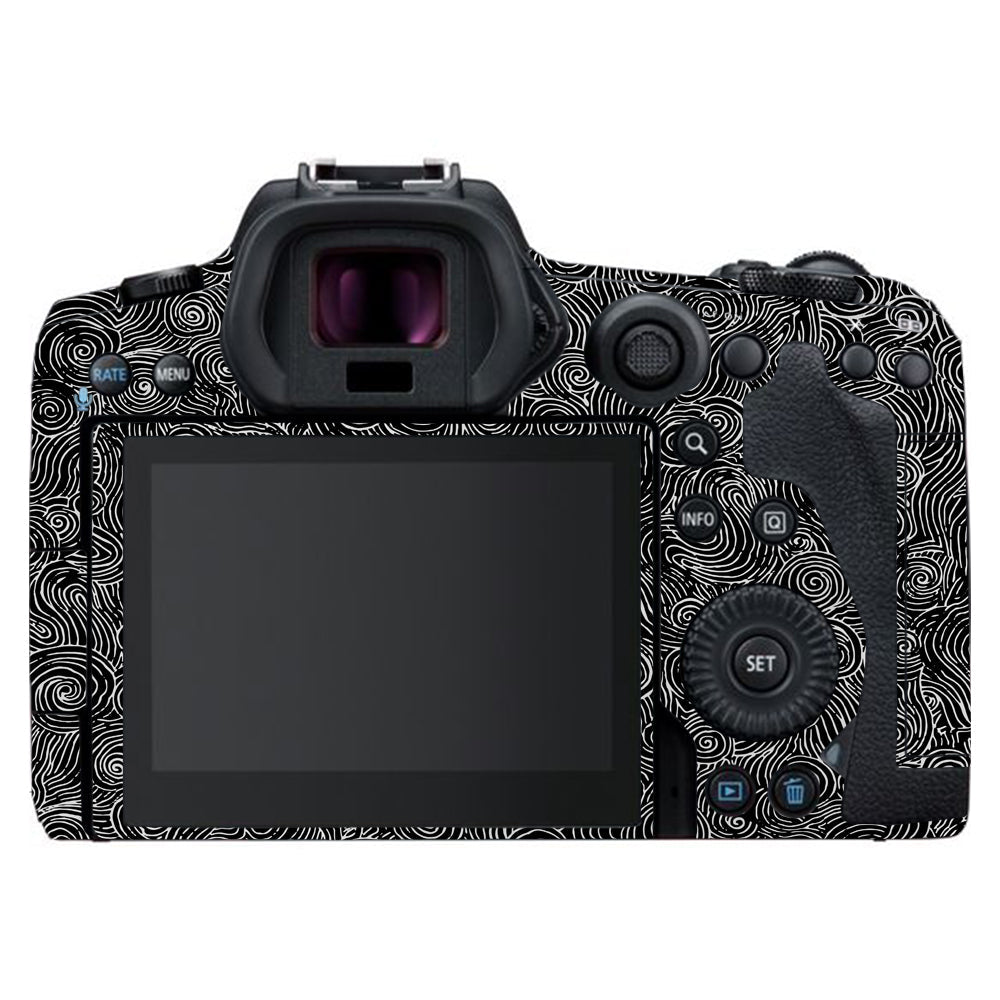 White Spirals Canon EOS R5 Camera Skins