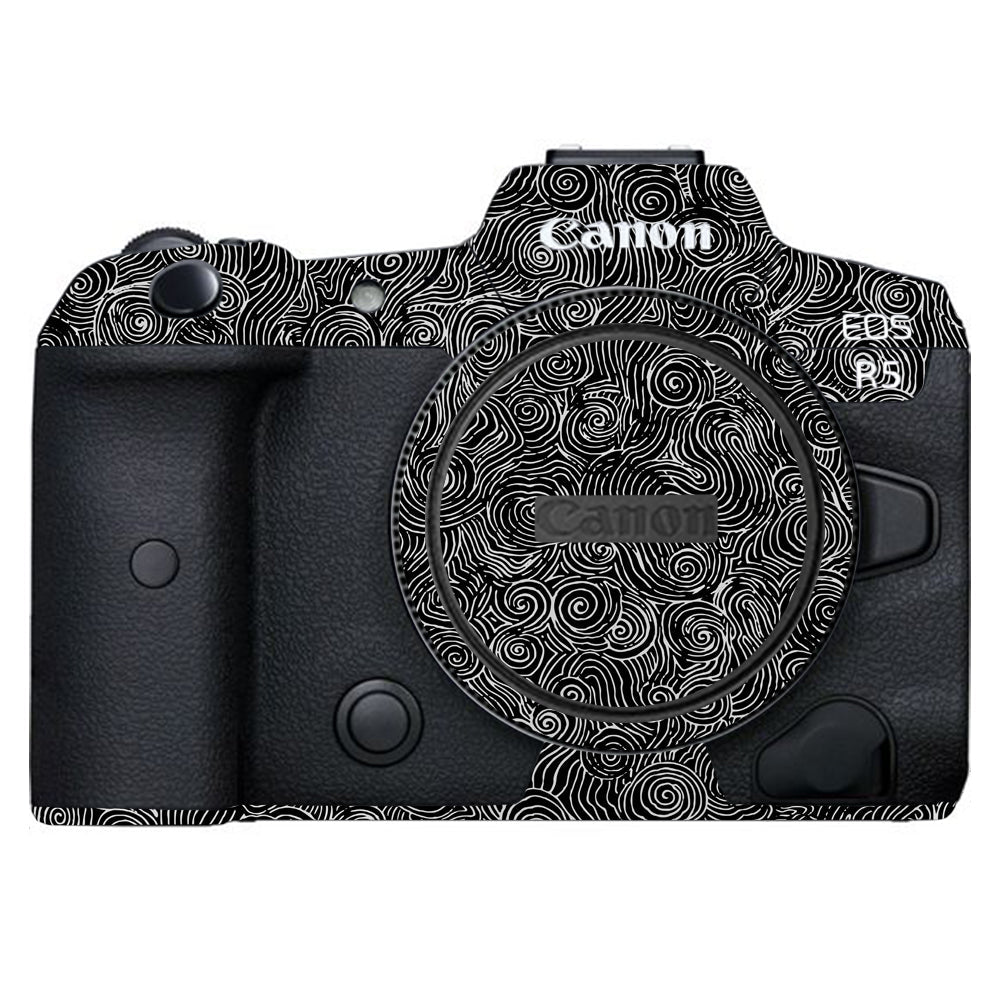 White Spirals Canon EOS R5 Camera Skins