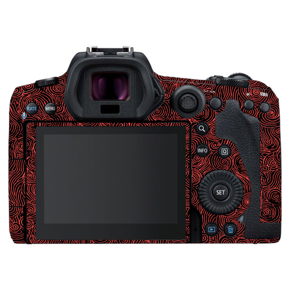 Red Spirals Canon EOS R5 Camera Skins
