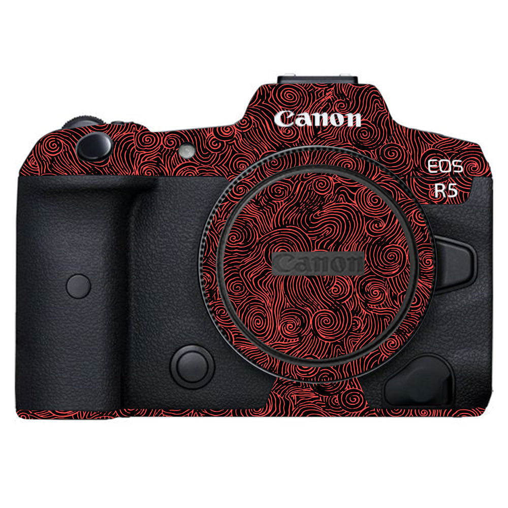 Red Spirals Canon EOS R5 Camera Skins