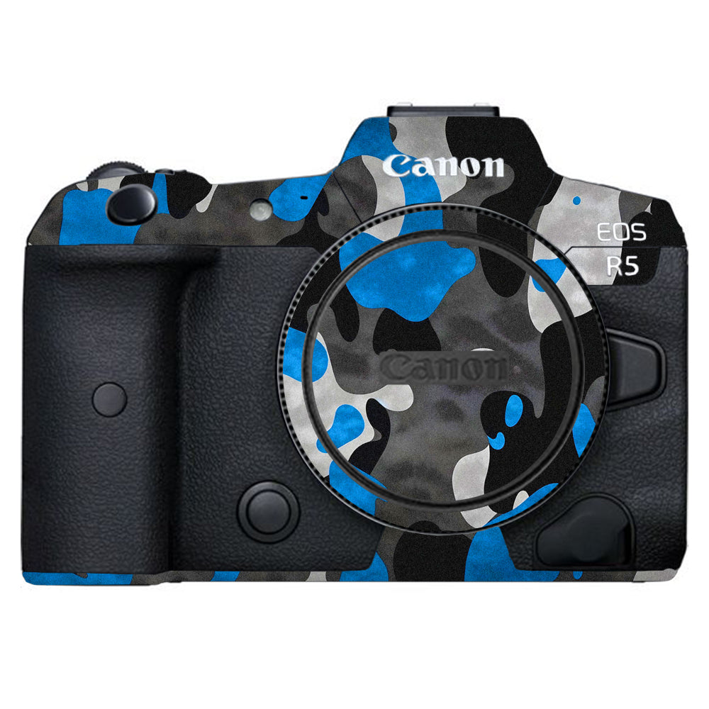 Blue Grey Camo Canon EOS R5 Camera Skins