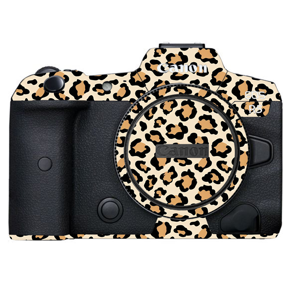Sandy Leopard Spots Canon EOS R5 Camera Skins
