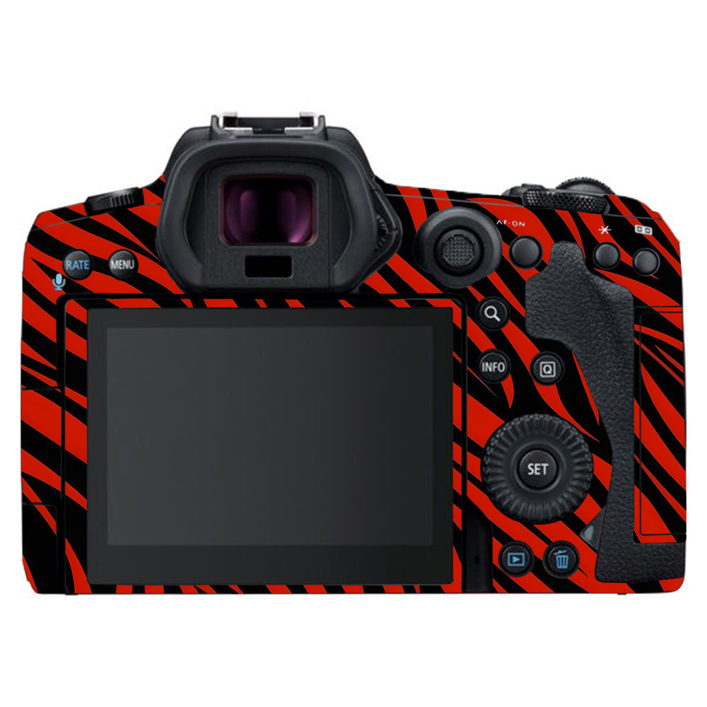 Red and Black Stripes Canon EOS R5 Camera Skins
