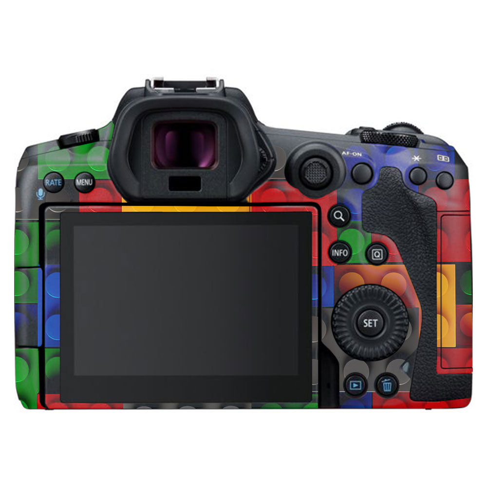 Colorful LEGO Brick Wall Pattern Canon EOS R5 Camera Skin