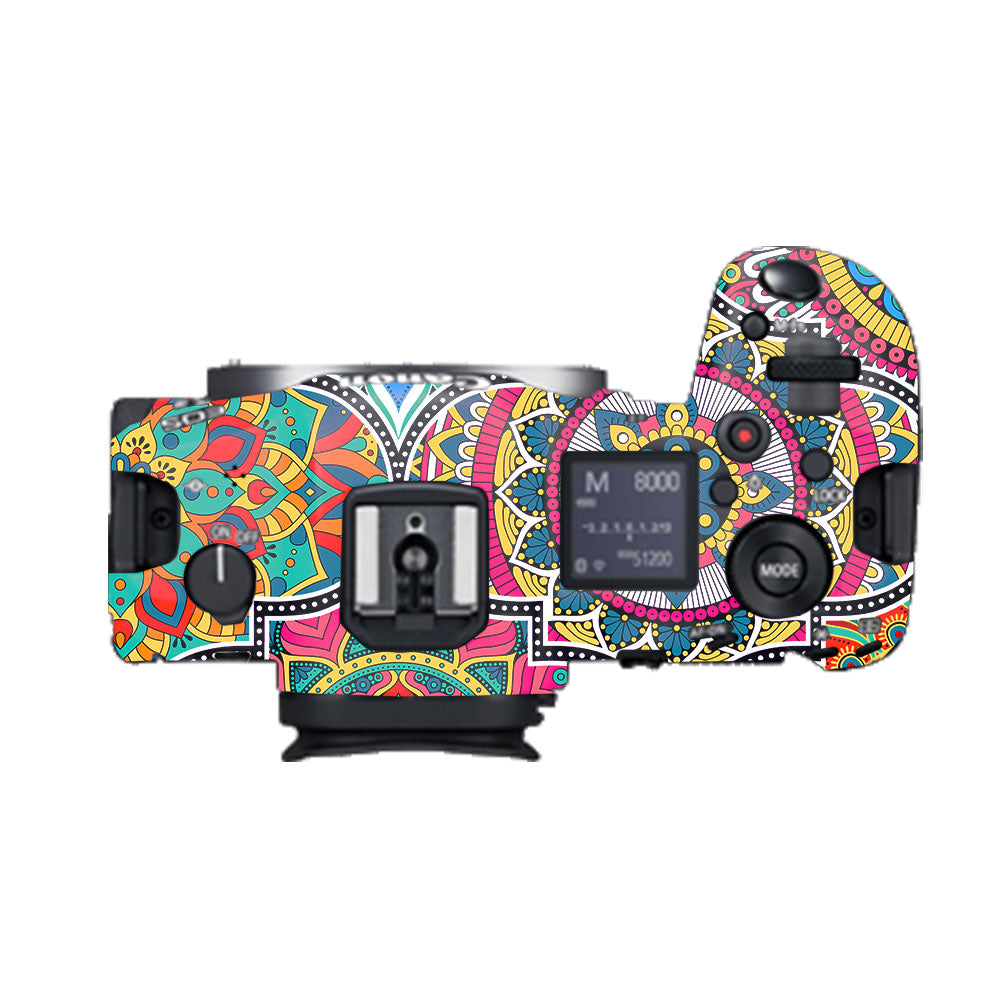 Boho Mandala Tile Pattern Canon EOS R5 Camera Skin