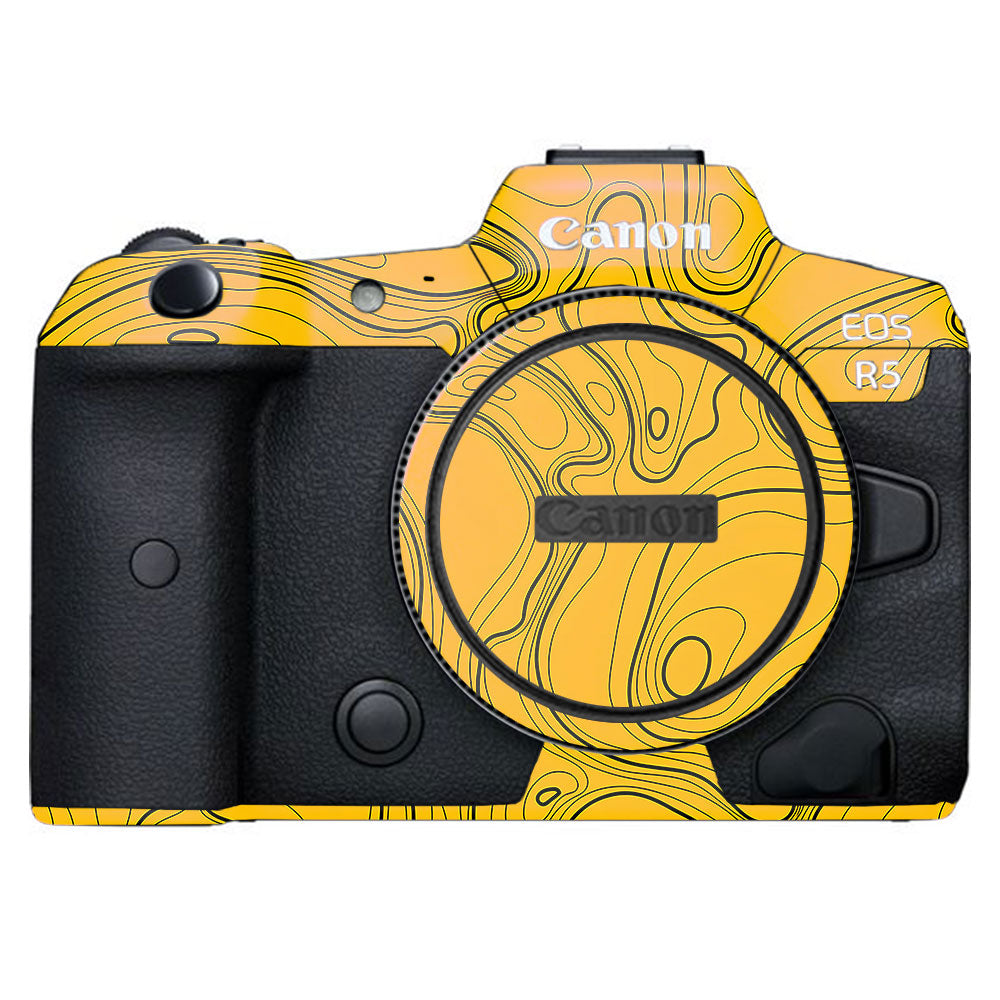 Topographic Map Pattern Canon EOS R5 Camera Skin