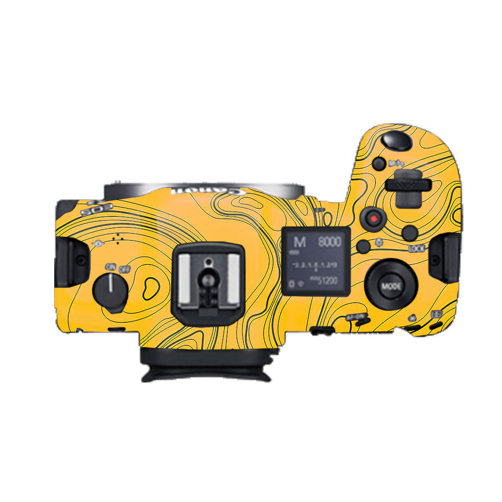 Topographic Map Pattern Canon EOS R5 Camera Skin