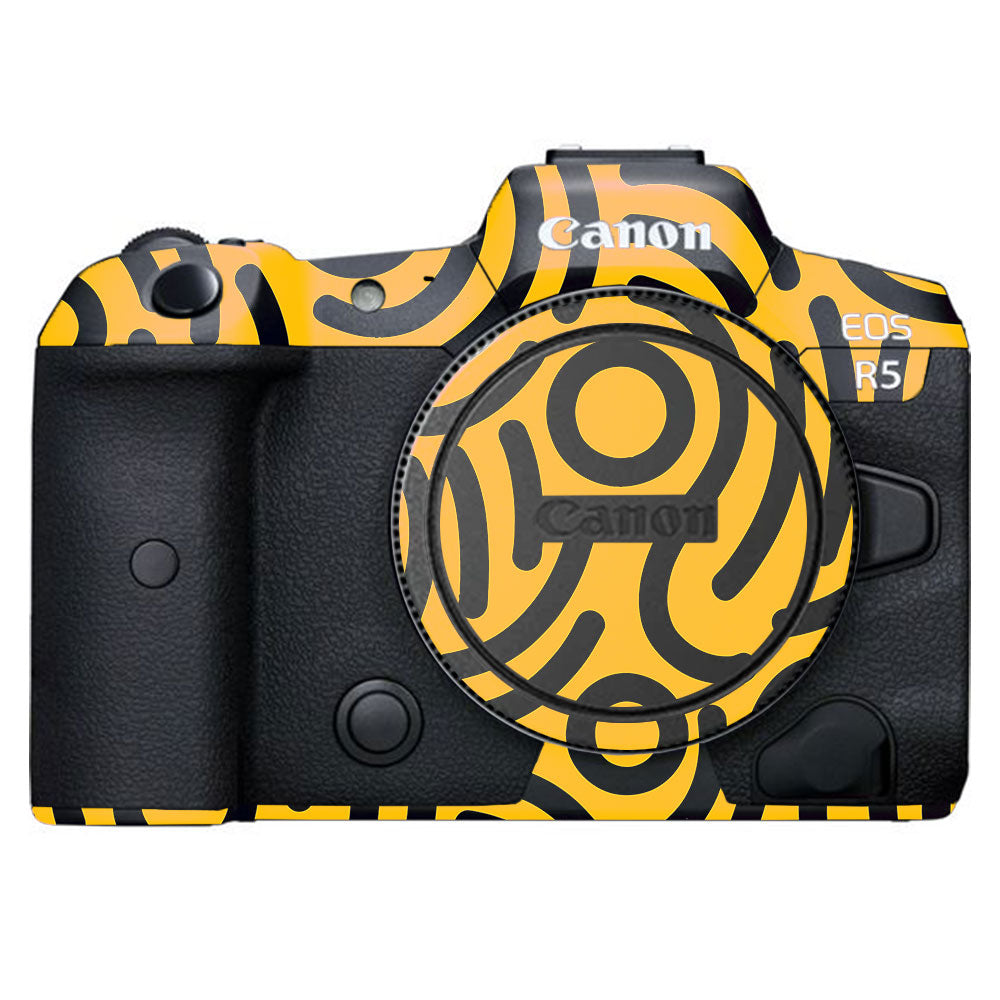 Minimal Yellow Wave Canon EOS R5 Camera Skin
