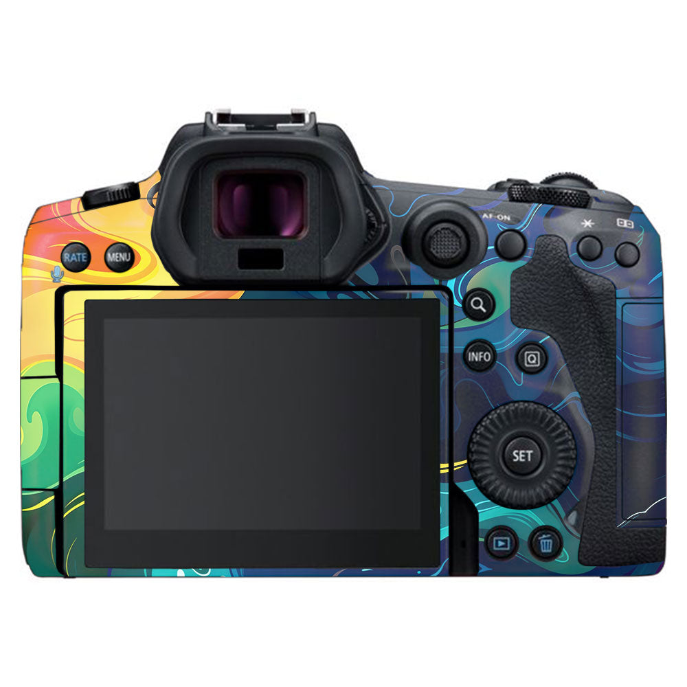 Rainbow Liquid Fusion Canon EOS R5 Camera Skin