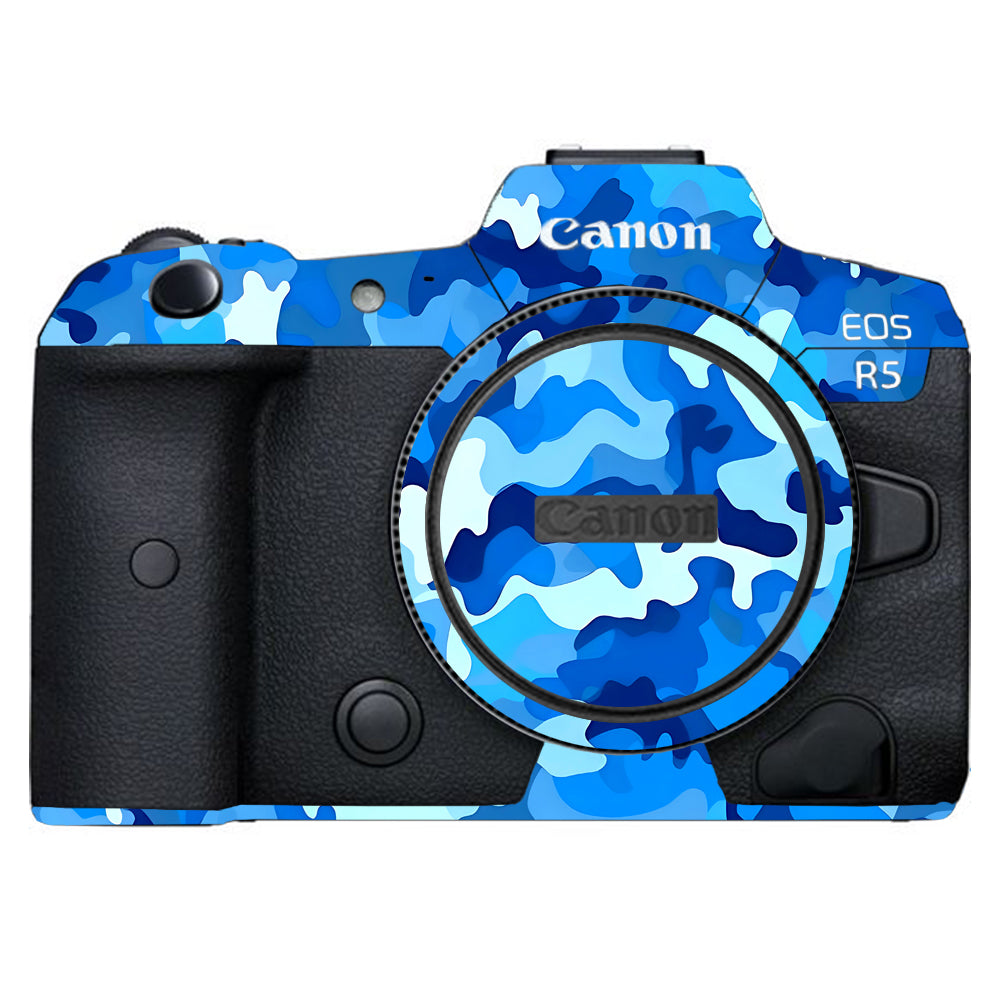 Arctic Blue Camo Pattern Canon EOS R5 Camera Skins