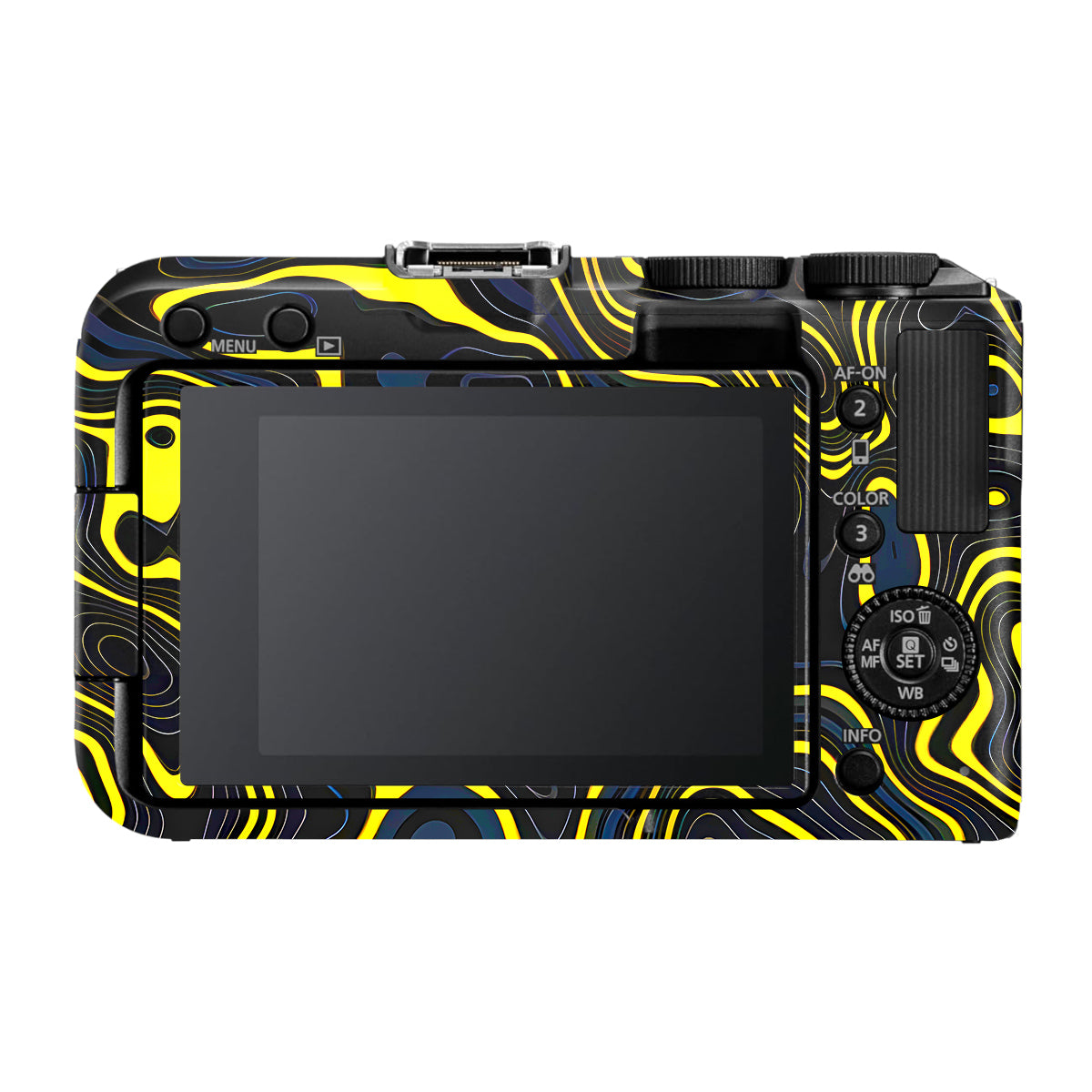 Neon Lava Contours Canon EOS R50V Camera Skin