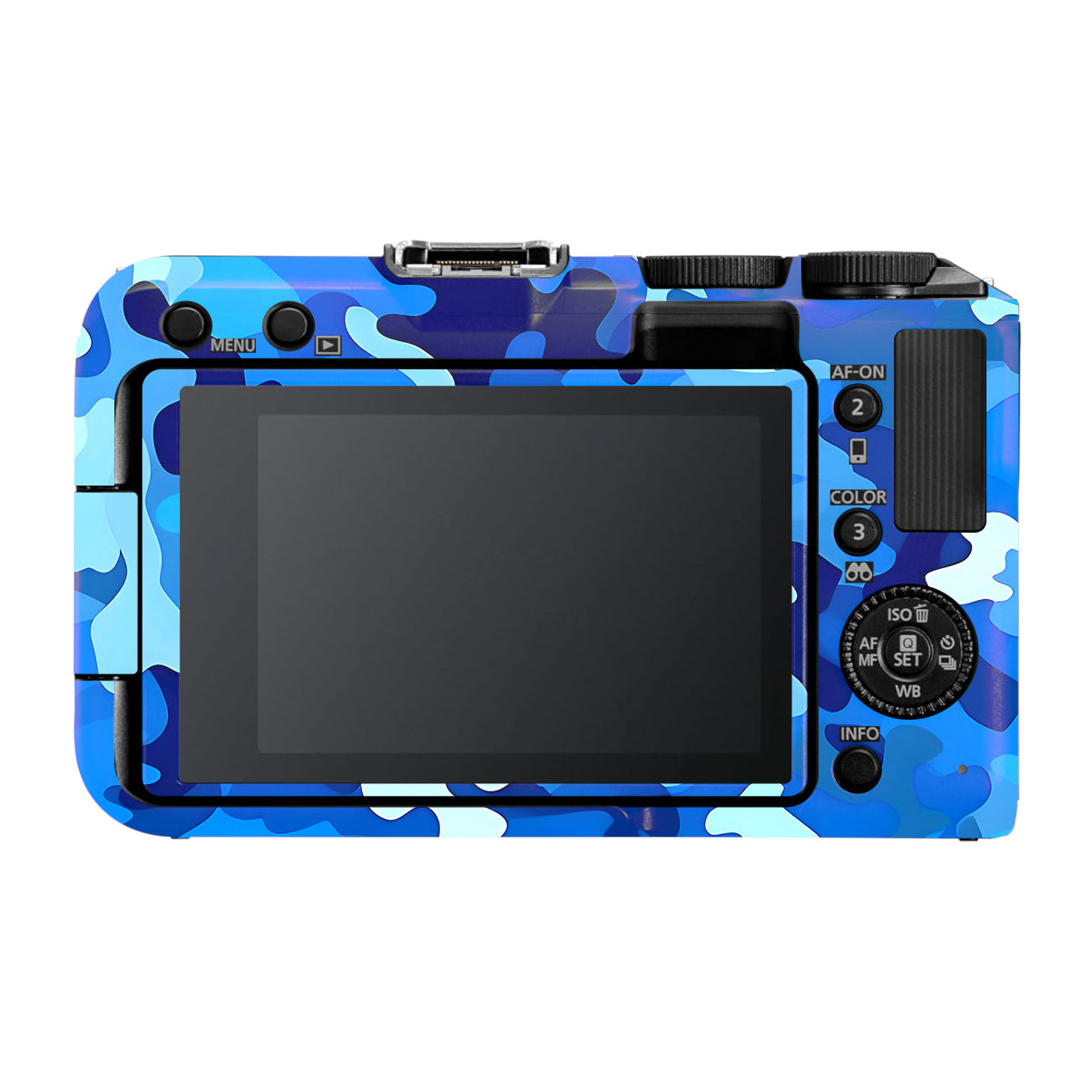 Arctic Blue Camo Pattern Canon EOS R50V Camera Skin