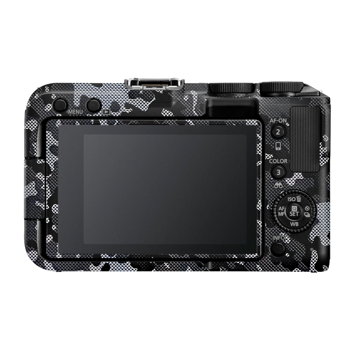 Stealth Grey Camo Canon EOS R50V Camera Skin