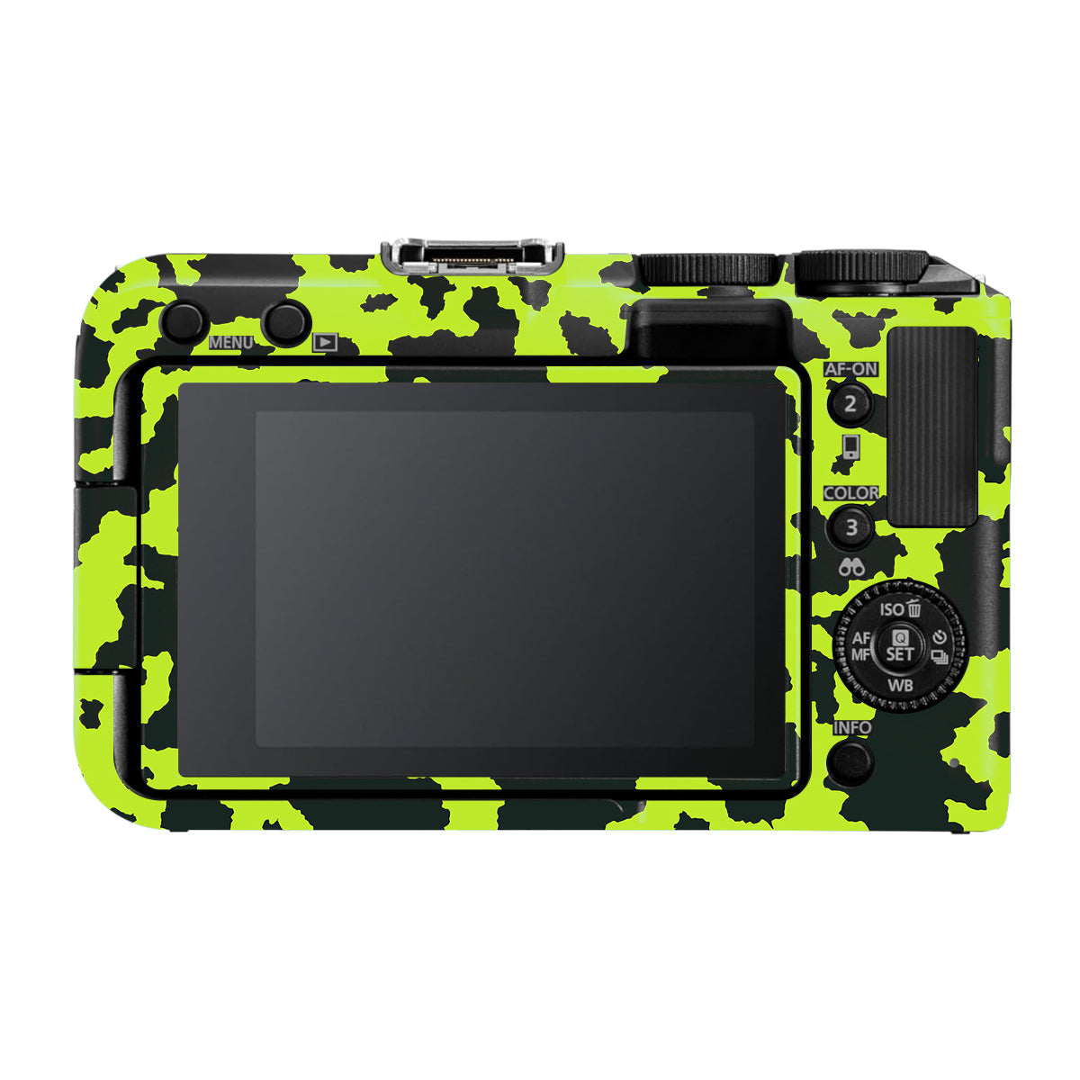 Neon Green Splatter Canon EOS R50V Camera Skin