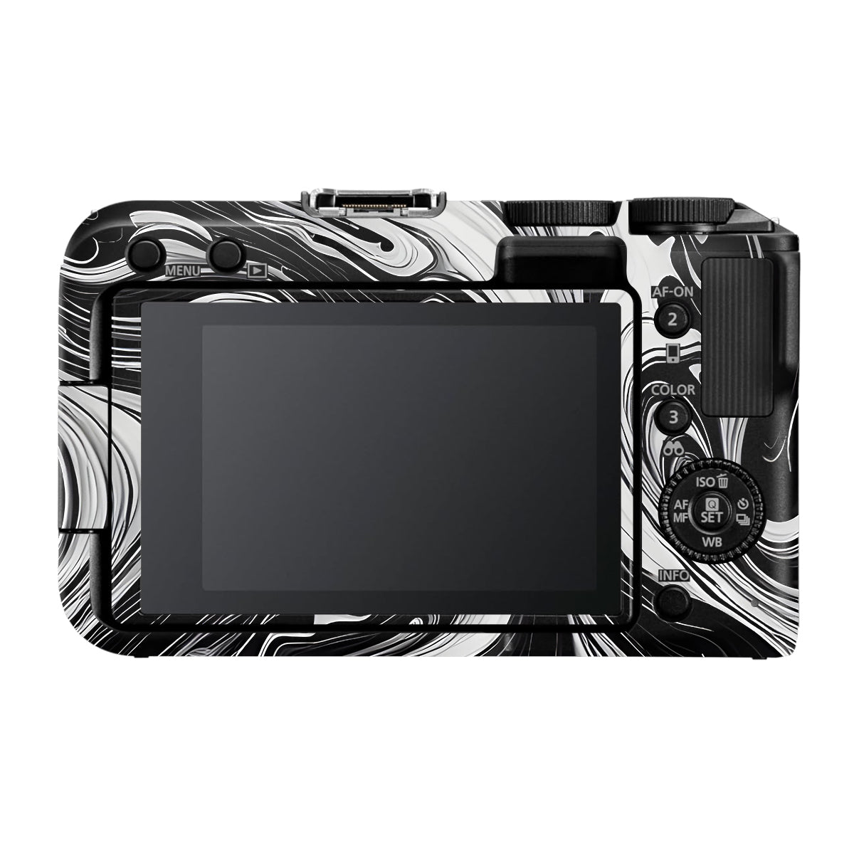 Black and White Marble Canon EOS R50V Camera Skin