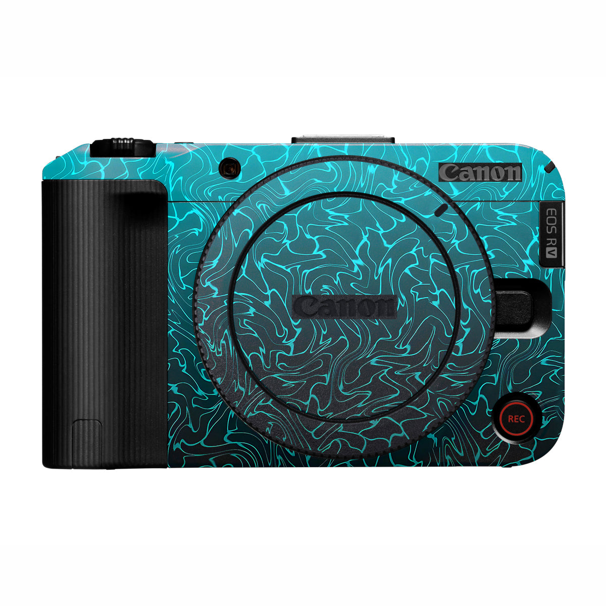 Cyan Blue to Black Gradient Canon EOS R50V Camera Skin