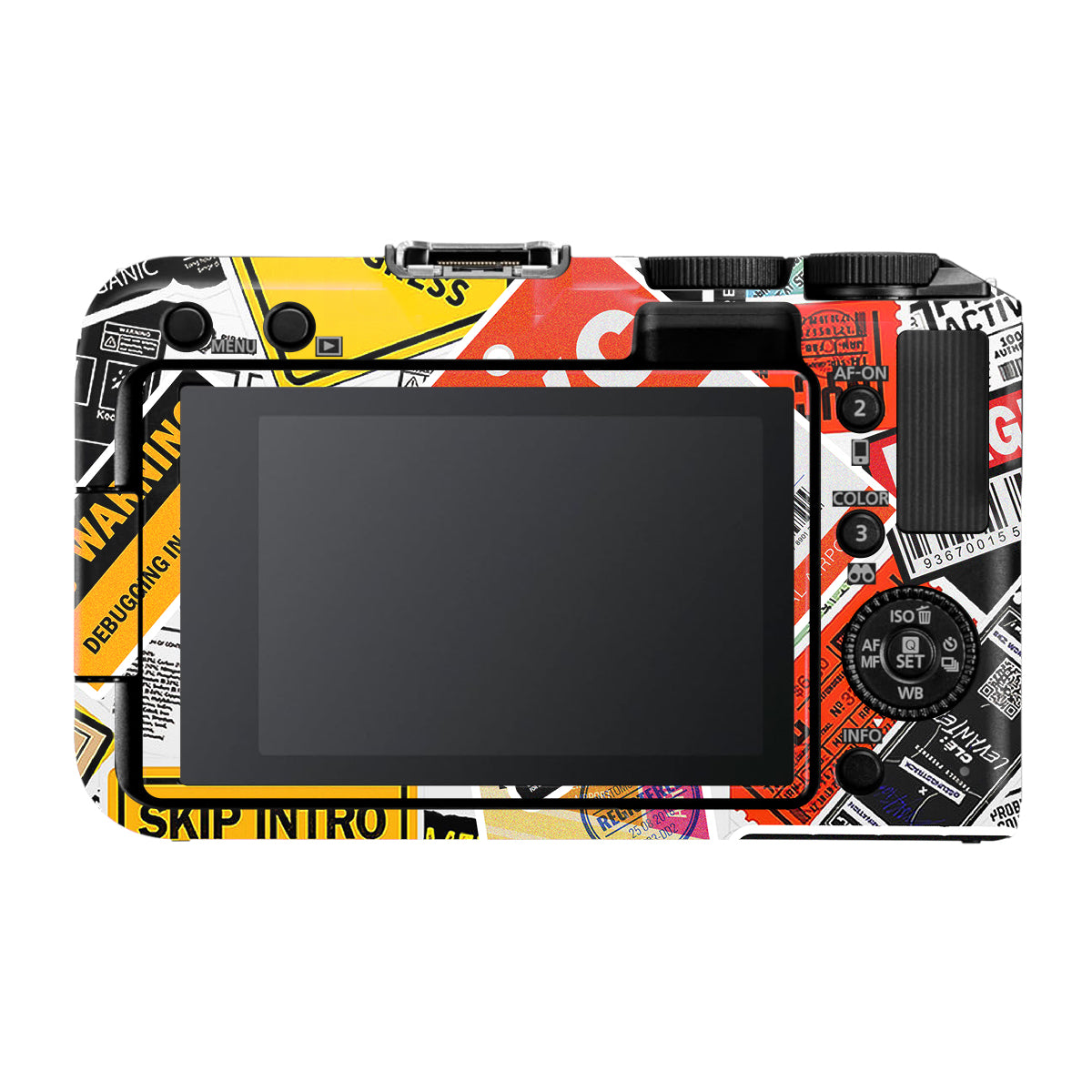 Tech Aesthetic Sticker Collage Canon EOS R50V Camera Skin