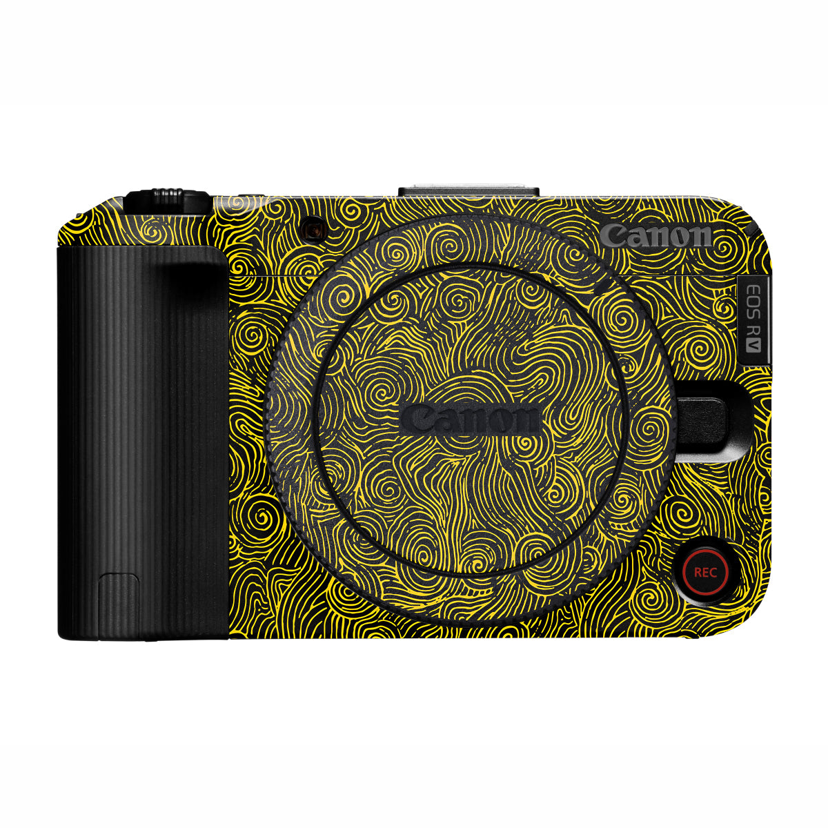 Yellow Spirals Canon EOS R50V Camera Skin