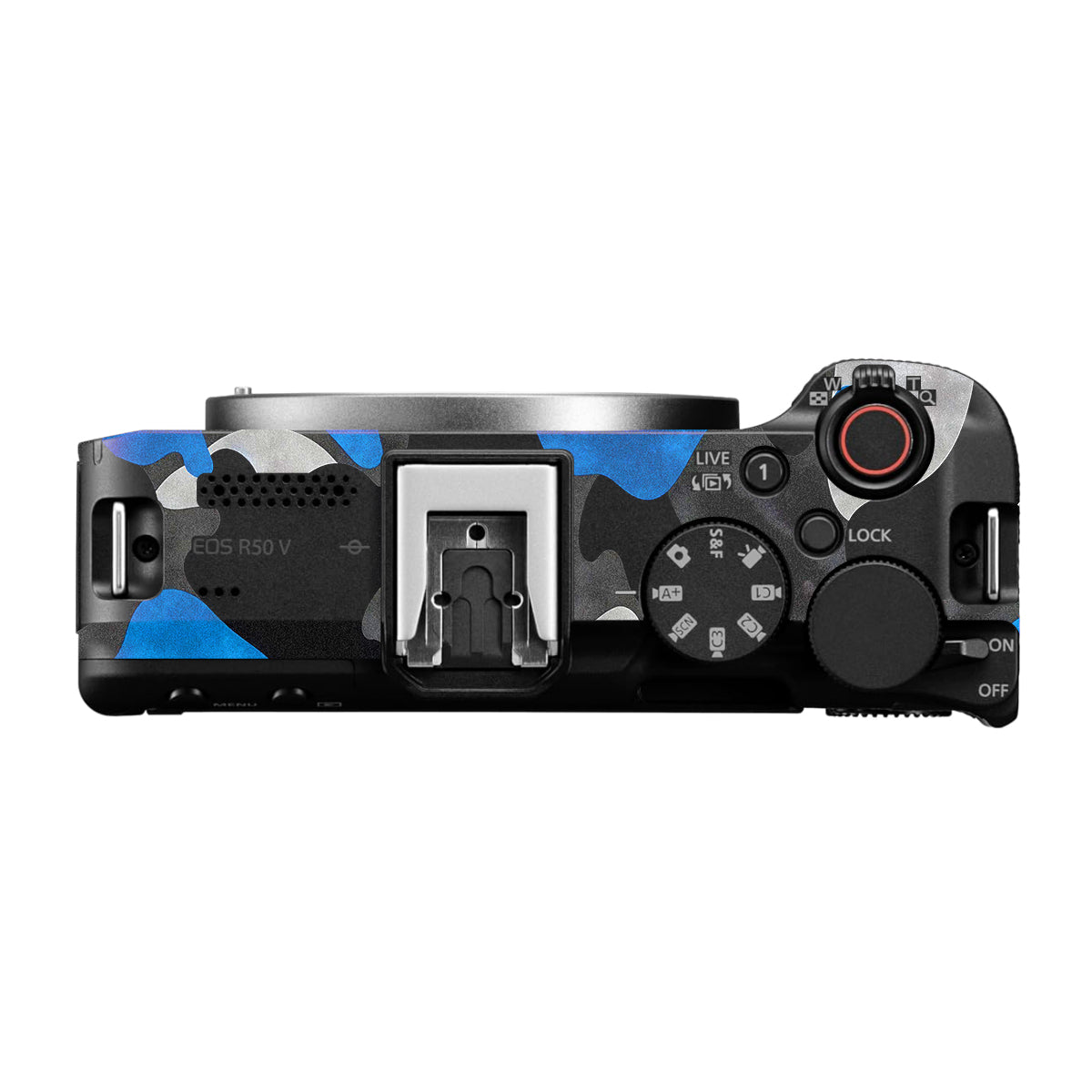 Blue Grey Camo Canon EOS R50V Camera Skin