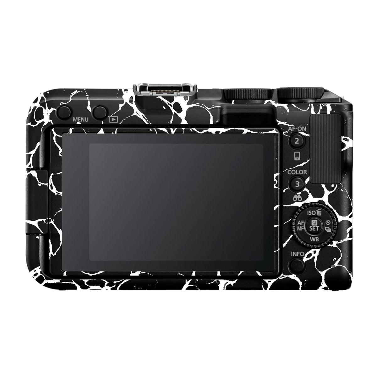 White Web Canon EOS R50V Camera Skin