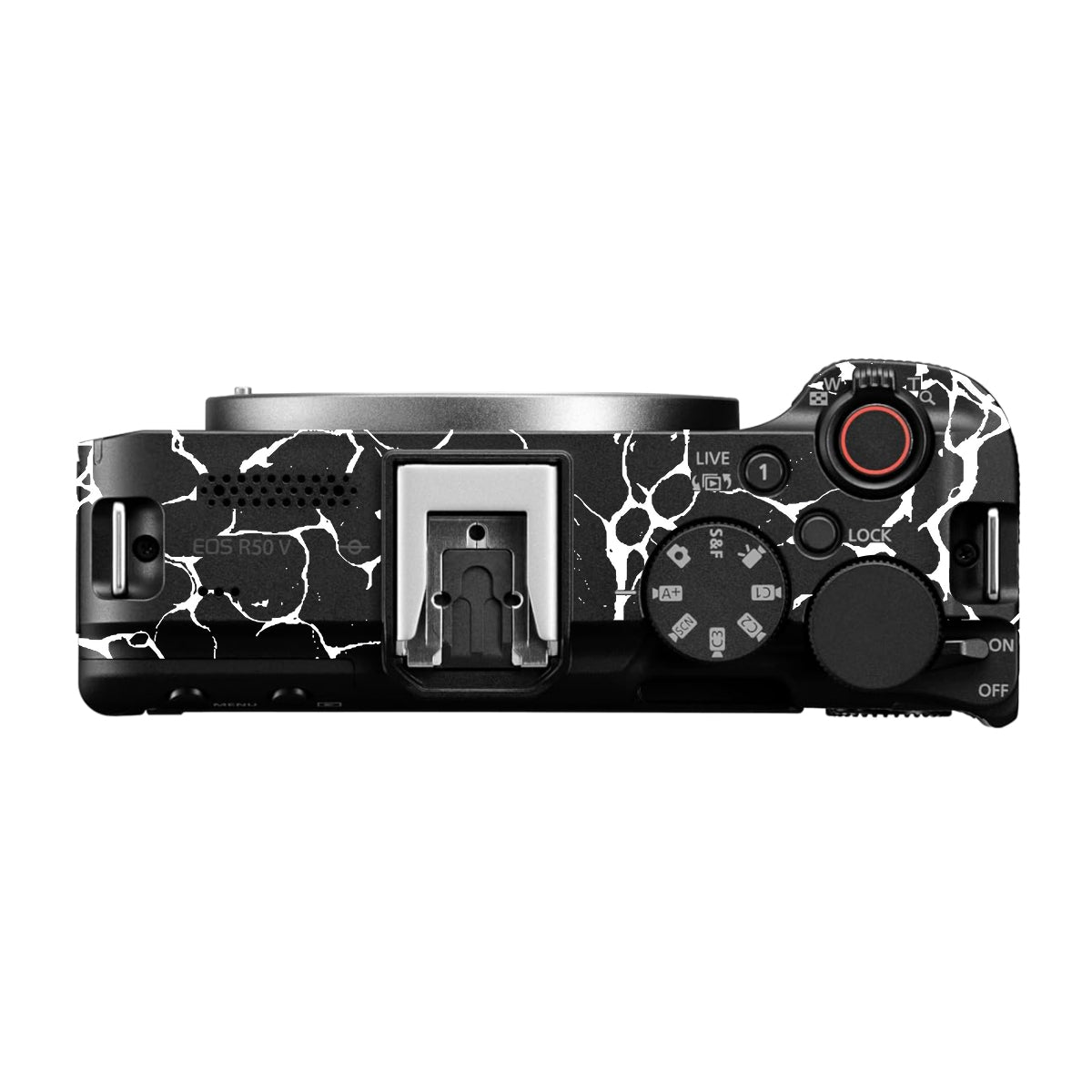 White Web Canon EOS R50V Camera Skin