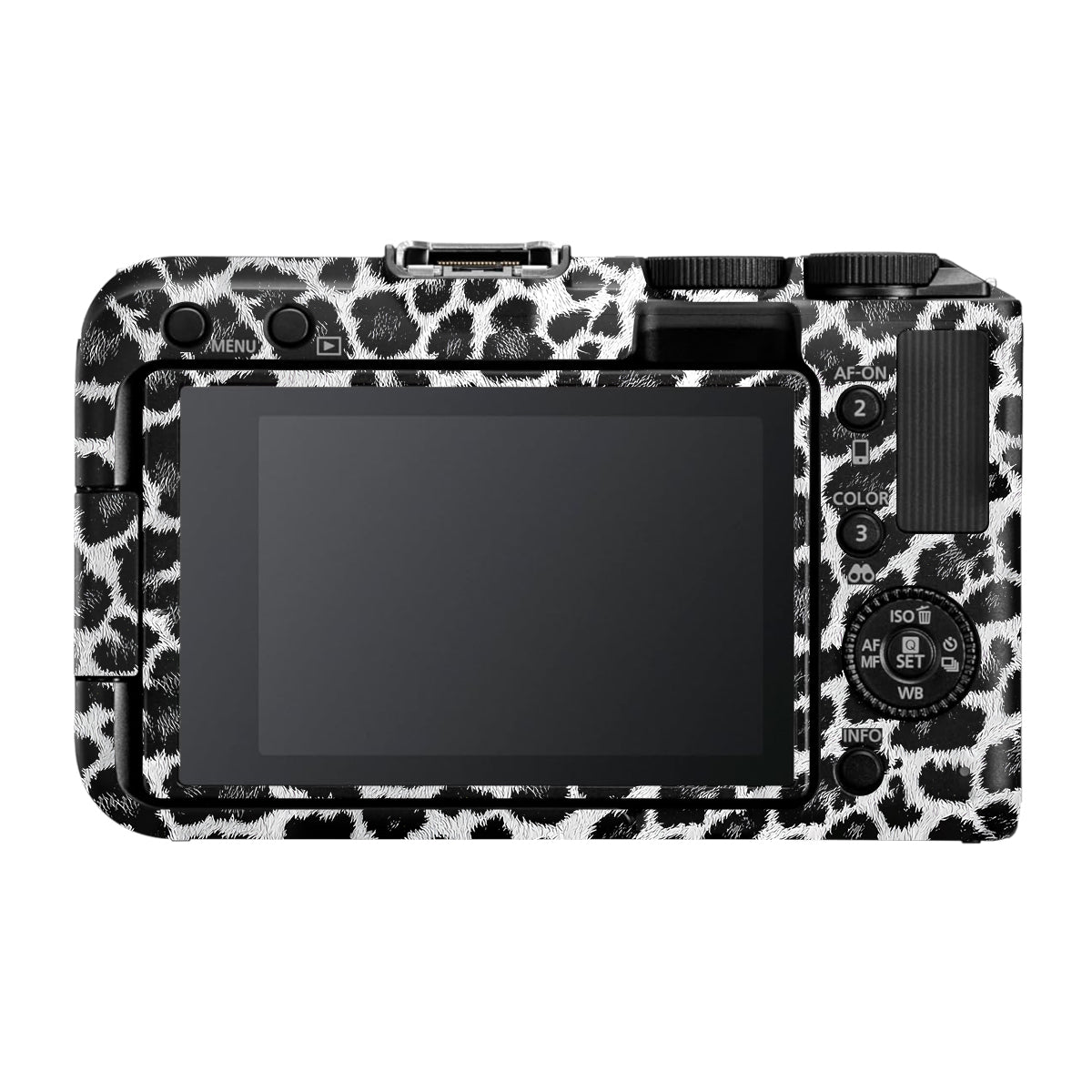 Snow Leopard Spots Canon EOS R50V Camera Skin