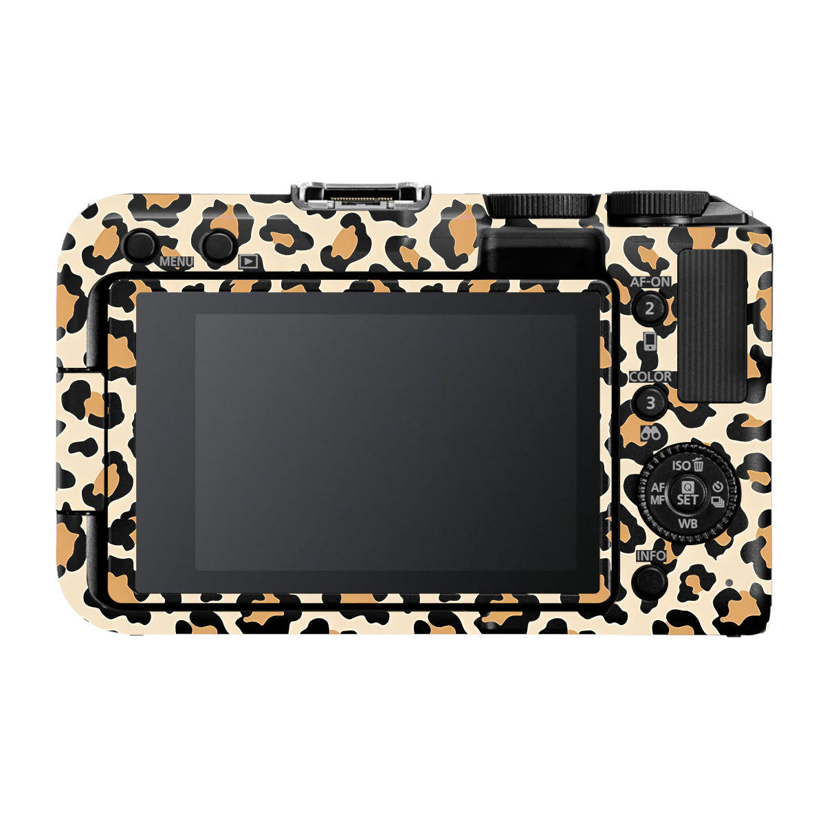 Sandy Leopard Spots Canon EOS R50V Camera Skin