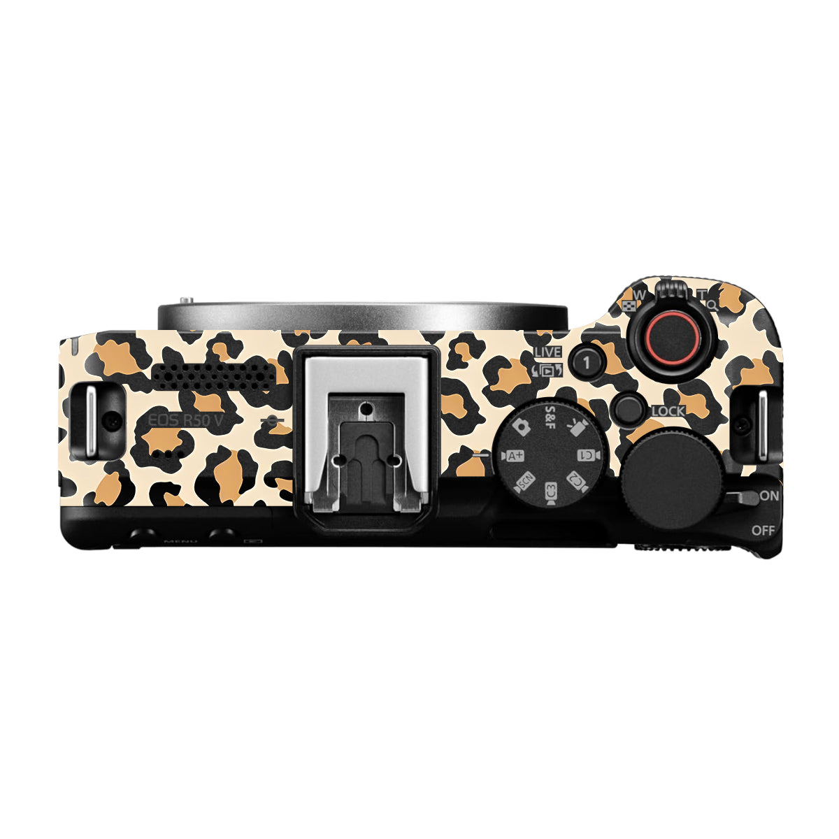 Sandy Leopard Spots Canon EOS R50V Camera Skin