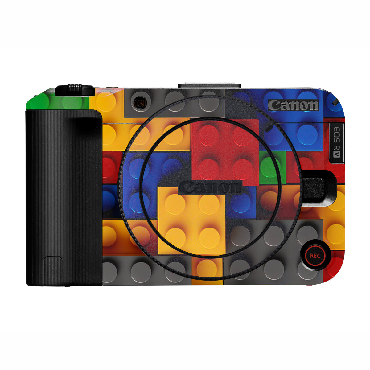 Colorful LEGO Brick Wall Pattern Canon EOS R50V Camera Skin