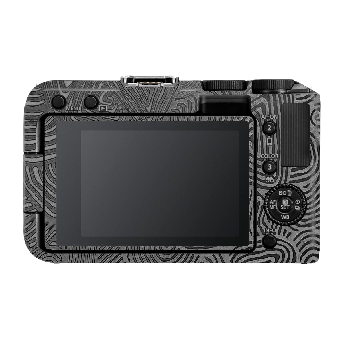 Monochrome Line Maze Canon EOS R50V Camera Skin
