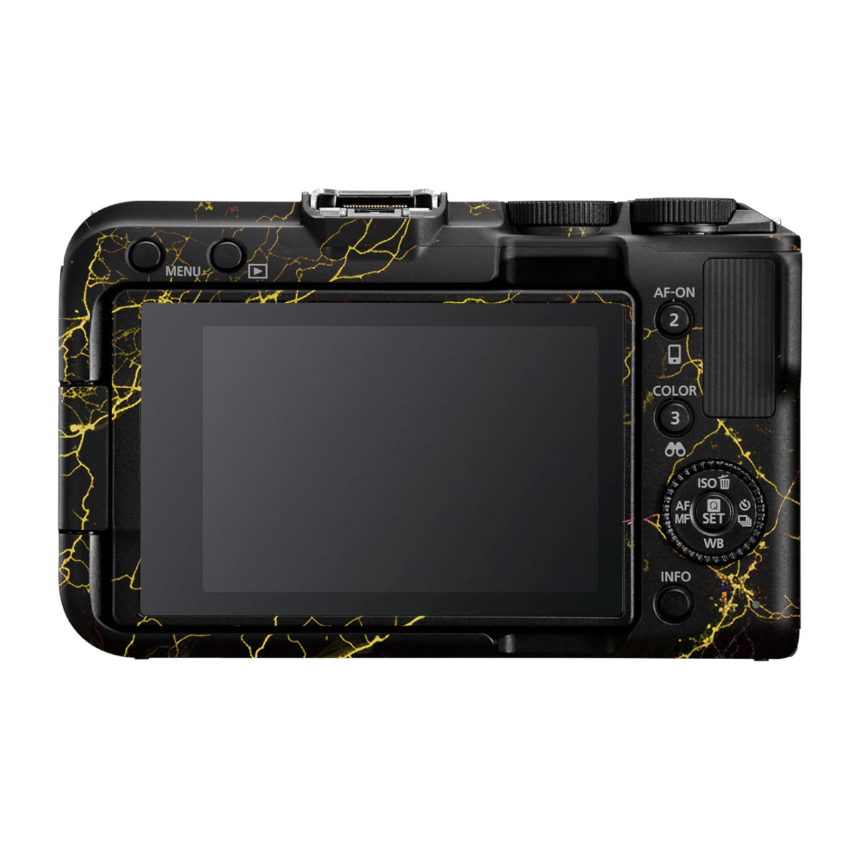 Electric Gold Veins Canon EOS R50V Camera Skin