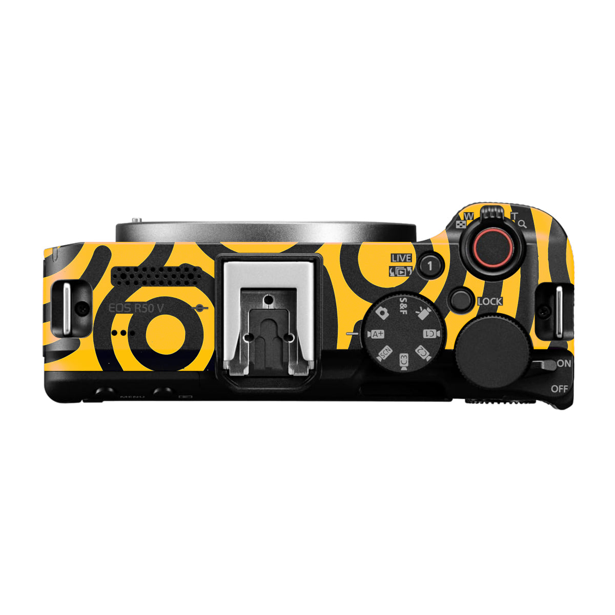 Minimal Yellow Wave Canon EOS R50V Camera Skin