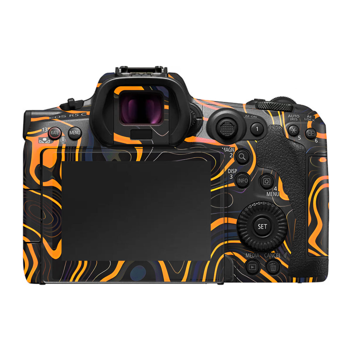 Amber Topographic Waves Canon EOS R5 C Camera Skin
