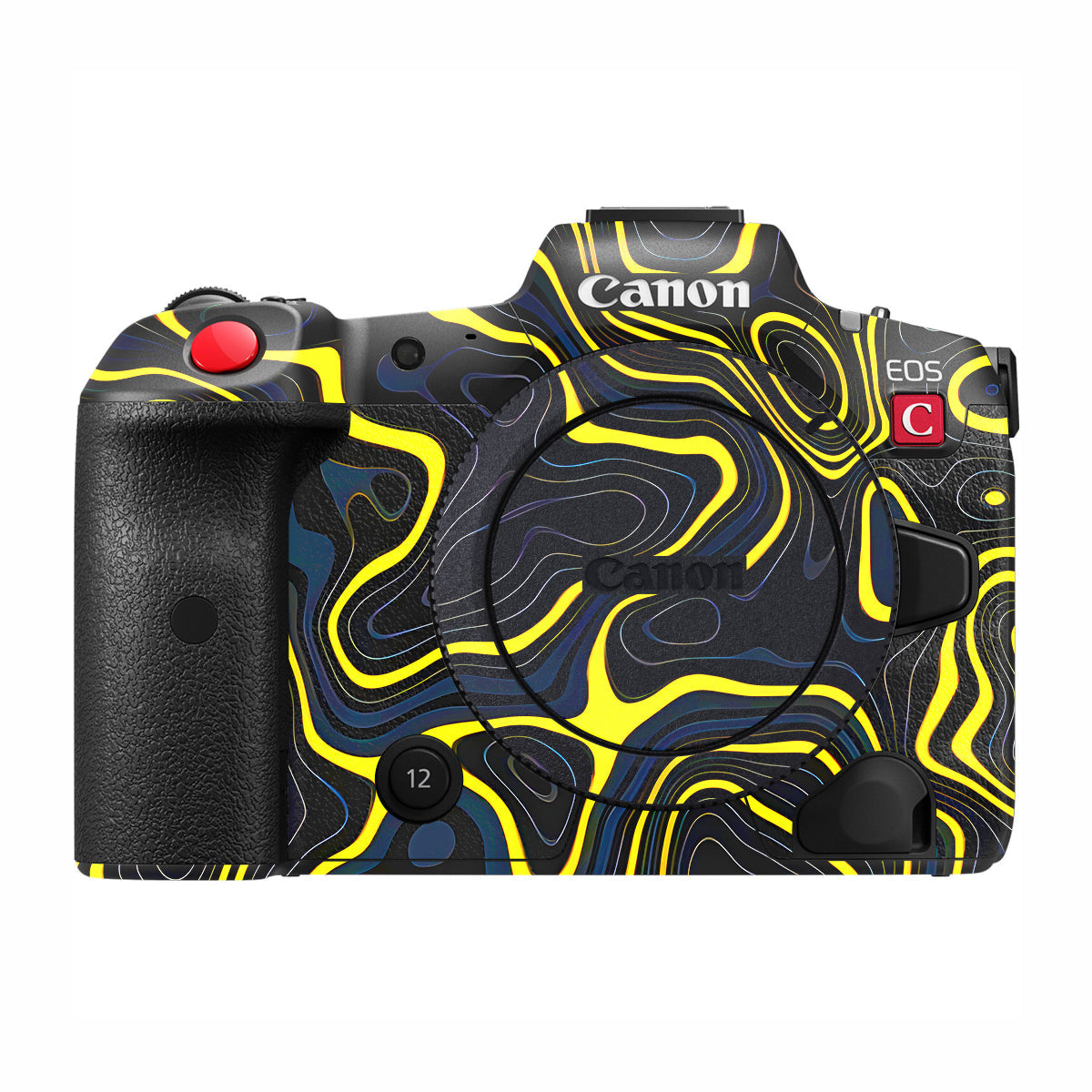 Neon Lava Contours Canon EOS R5 C Camera Skin