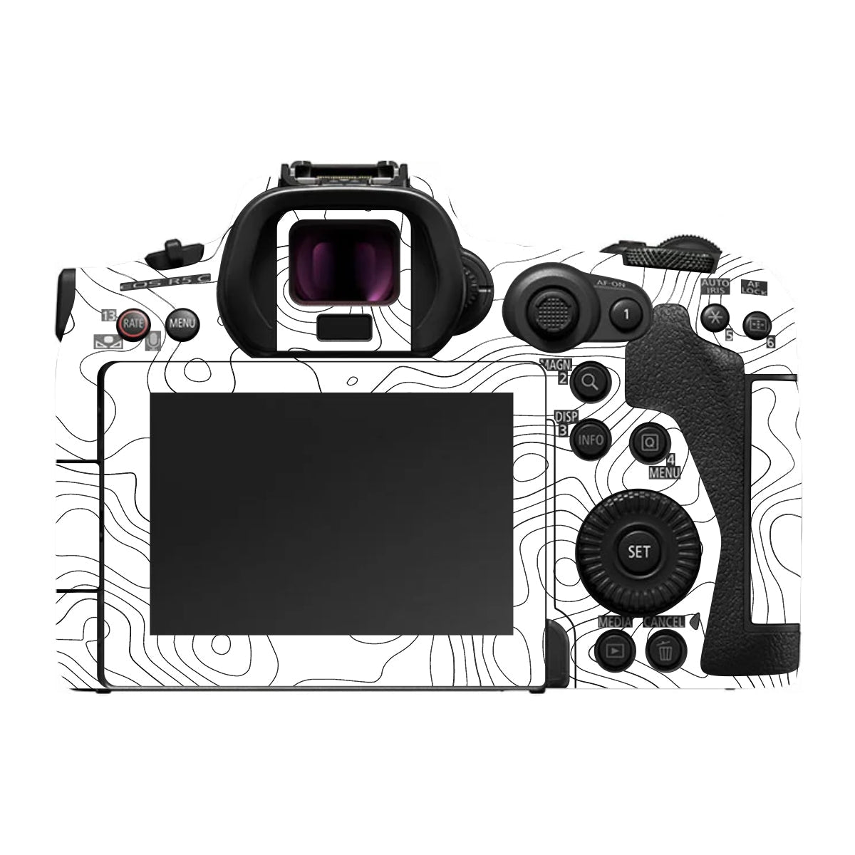 White Contour Design Canon EOS R5 C Camera Skin
