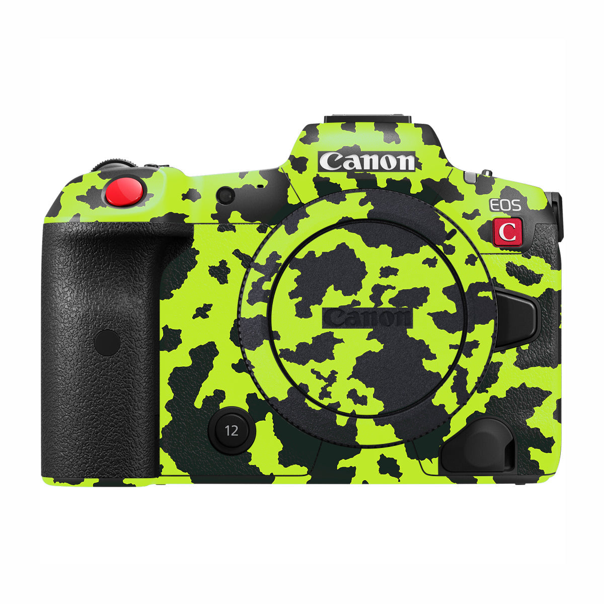 Neon Green Splatter Canon EOS R5 C Camera Skin