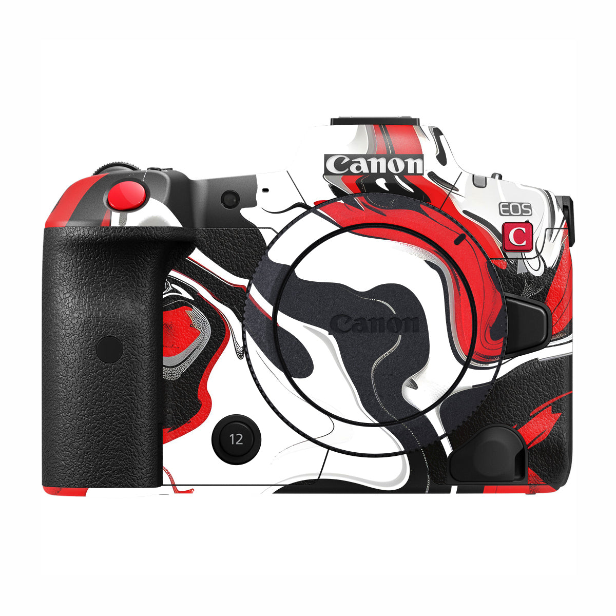 Scarlet and White Motion Canon EOS R5 C Camera Skin