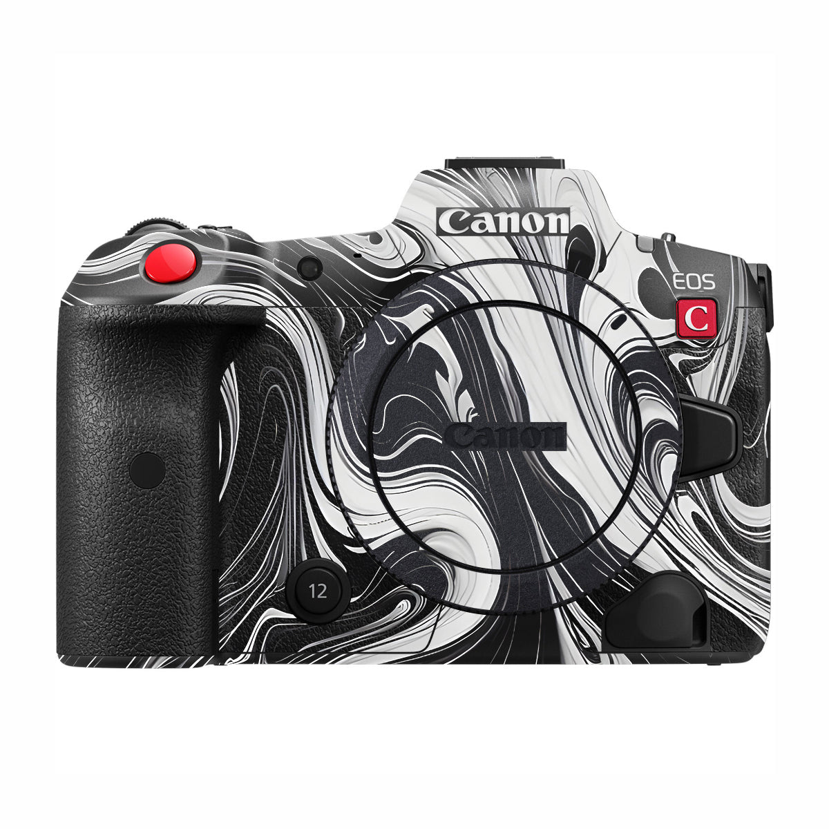 Black and White Marble Canon EOS R5 C Camera Skin